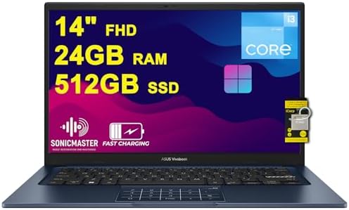 ASUS Vivobook S 14  OLED Copilot  PC AI Powered Laptop for Content Creation Intel 8 core Ultra 5 226v  >Ultra 7 155H  16GB RAM 512GB SSD Thunderbolt 4 Lighweight Win11 w/ICP Accessory