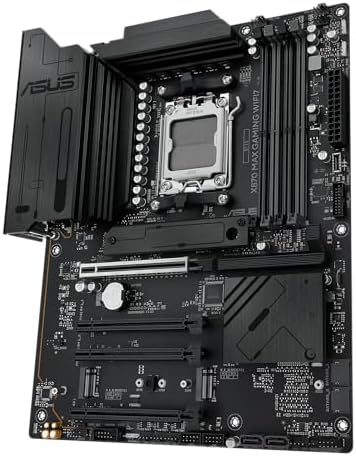 ASUS X870 MAX Gaming WIFI7 AMD AM5 ATX Motherboard  12 2 1 80A DrMOS  DDR5  PCIe 5 0 x16 Q Release  3X M 2  Wi Fi 7 Q Antenna  2 5Gb LAN  USB4  Type C   USB C  20Gbps  BIOS Flashback   Aura Sync