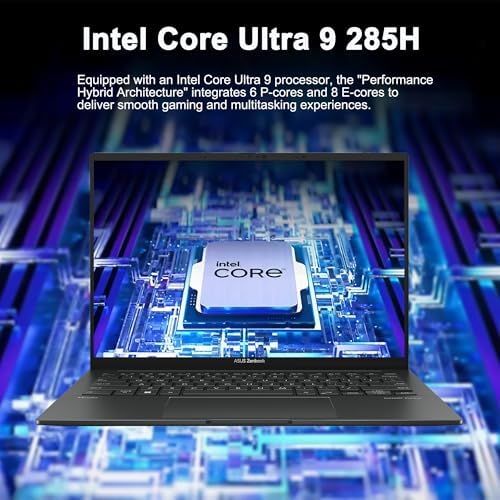 ASUS Zenbook 14 Laptop 14 WUXGA OLED Touch  100  DCI P3  500nits HDR  Intel 16 core Ultra 9 285H  GPU Up to 77 Tops  32GB DDR5 1TB SSD for Designer Business Professional Win11 ICP Hub