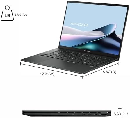 ASUS Zenbook 14 Laptop 14 WUXGA OLED Touch  100  DCI P3  500nits HDR  Intel 16 core Ultra 9 285H  GPU Up to 77 Tops  32GB DDR5 1TB SSD for Designer Business Professional Win11 ICP Hub