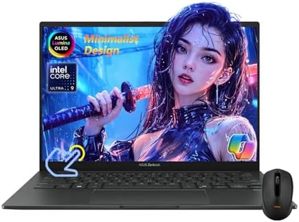 ASUS Zenbook - Computadora portátil con pantalla táctil OLED de 14 pulgadas, WUXGA, Intel Core Ultra 9 285H hasta 5.4 GHz, GPU Intel Arc, Copilot, Thunderbolt 4, Wi-Fi 7, Win11 H, con mouse
