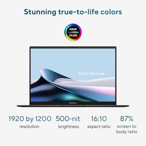 ASUS Zenbook - Computadora portátil con pantalla táctil OLED de 14 pulgadas, WUXGA, Intel Core Ultra 9 285H hasta 5.4 GHz, GPU Intel Arc, Copilot, Thunderbolt 4, Wi-Fi 7, Win11 H, con mouse