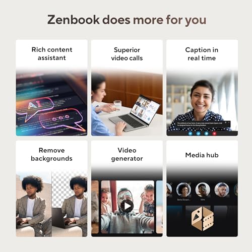 ASUS Zenbook A14; Copilot  PC  Ultrathin Laptop  14  WUXGA OLED  Snapdragon  X Processor  16 GB Memory  512GB SSD  Wi Fi 6E  Zabriskie Beige  UX3407QA DS52 CB