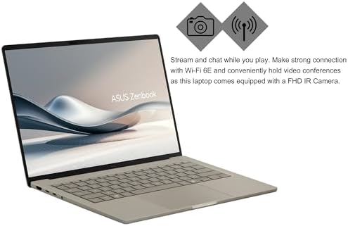 ASUS Zenbook A14 - Laptop WUXGA OLED de 14 pulgadas (100% DCI-P3, 600nits HDR) Qualcomm Snapdragon X Plus de 8 núcleos (hasta 45 superiores) 16 GB DDR5 512 GB SSD para Creator Business Professional Win11 ICP Hub