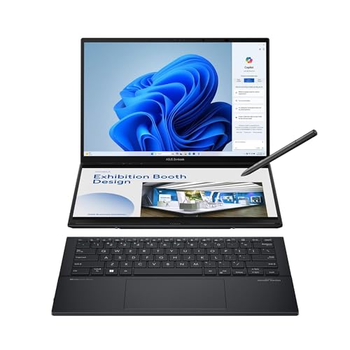 ASUS Zenbook DUO Laptop  Dual 14  OLED 3K 120Hz Touch Display  Evo  Intel Core Ultra 9 285H  Intel Arc Graphics  32GB RAM  1TB SSD  Windows 11  UX8406CA PS99T