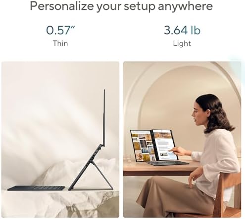 ASUS Zenbook DUO Laptop  Dual 14  OLED 3K 120Hz Touch Display  Evo  Intel Core Ultra 9 285H  Intel Arc Graphics  32GB RAM  1TB SSD  Windows 11  UX8406CA PS99T