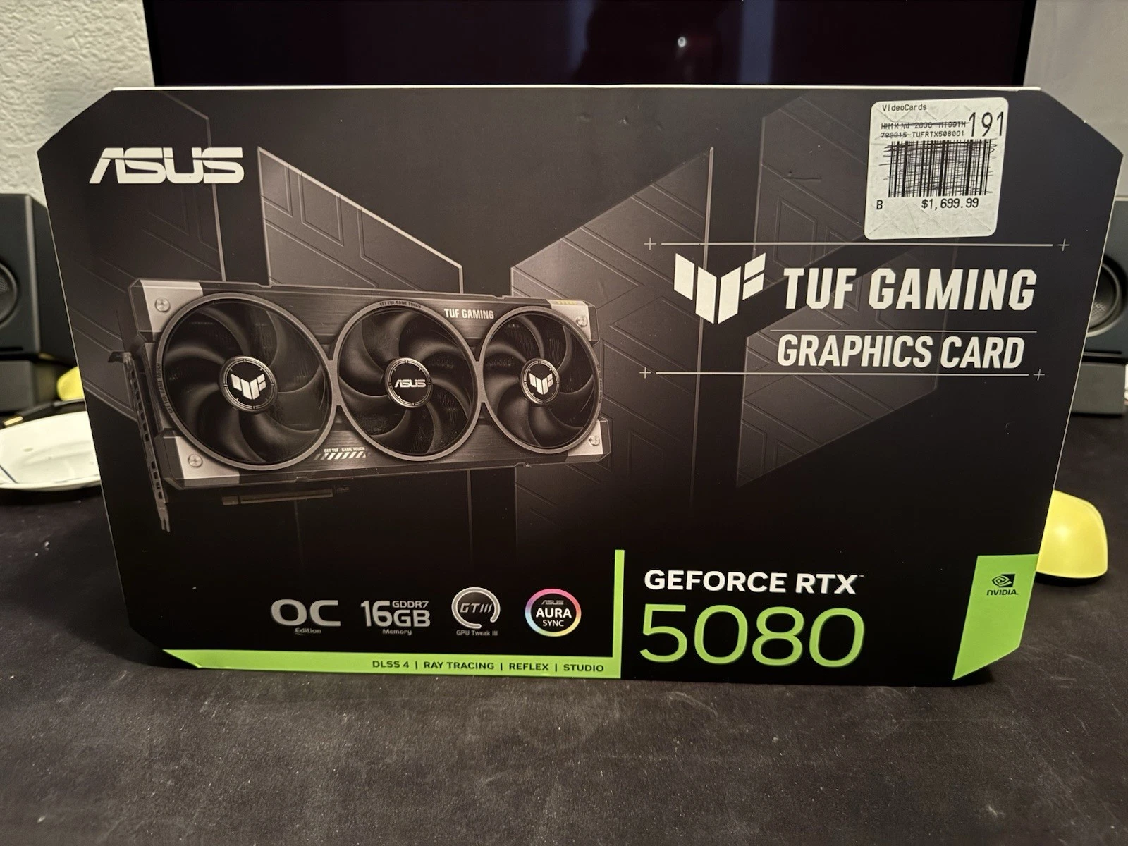ASUS   TUF Gaming NVIDIA GeForce RTX 5080 16GB GDDR7 PCI Express 5 0 Graphics