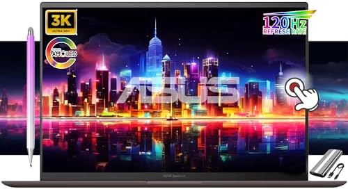 ASUS   Zenbook S 14 3K 2880 x 1800  Touch Copilot  Slim Laptop  Intel Ulltra7 256V  AMOLED 500nits  Wi Fi 7  2X Thunderbolt 4  w11  w/Stylus Pen & 128GB PSD  16GB LPDDR5X RAM   1152GB SSD 