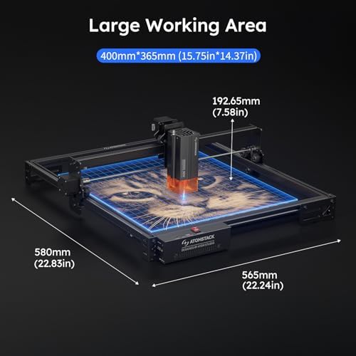 ATOMSTACK 20W A20 PRO V2 Laser Engraver with Auto Air Assist  0 06mm High Accuracy Laser Cutter for Wood  Metal  Acrylic and Glass  Professional DIY Laser Engraving Machine with Eye Protection