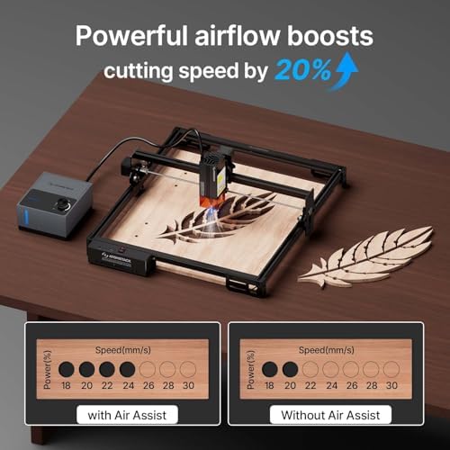 ATOMSTACK 20W A20 PRO V2 Laser Engraver with Auto Air Assist  0 06mm High Accuracy Laser Cutter for Wood  Metal  Acrylic and Glass  Professional DIY Laser Engraving Machine with Eye Protection