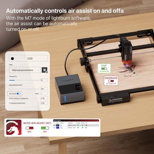ATOMSTACK 20W A20 PRO V2 Laser Engraver with Auto Air Assist  0 06mm High Accuracy Laser Cutter for Wood  Metal  Acrylic and Glass  Professional DIY Laser Engraving Machine with Eye Protection