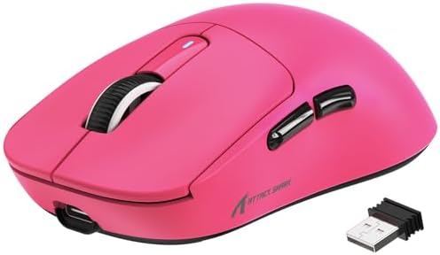 ATTACK SHARK X3 Wireless Gaming Mouse  49g Ergonomic Computer Mouse  Triple Modes PAW3395 26K DPI Optical Sensor  200h Battery Life  Programmable Buttons  Gaming Accessories for PC/Laptop/Mac  White 