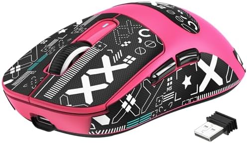 ATTACK SHARK X3 Wireless Gaming Mouse  49g Ergonomic Computer Mouse  Triple Modes PAW3395 26K DPI Optical Sensor  200h Battery Life  Programmable Buttons  Gaming Accessories for PC/Laptop/Mac  White 