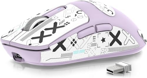 ATTACK SHARK X3 Wireless Gaming Mouse  49g Ergonomic Computer Mouse  Triple Modes PAW3395 26K DPI Optical Sensor  200h Battery Life  Programmable Buttons  Gaming Accessories for PC/Laptop/Mac  White 