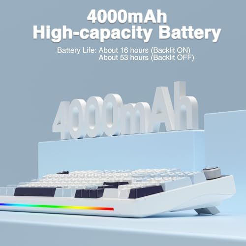 AULA S98 Pro Wireless Mechanical Keyboard Smart Screen & Knob Tri Mode BT5 0/USB C/2 4GHz Creamy Keyboard Pre lubed Linear Switches Hot Swappable RGB Backlit Computer Gaming Keyboards  Renewed 