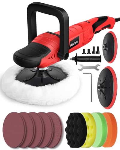 AVID POWER Car Buffer Polisher  6 Variable Speed 1000 3500 RPM  Rotary Buffer Waxer Kit with 6 inch and 7 Inch Backing Plate  1200W Car Polisher for Car Detailing  Polishing  Waxing