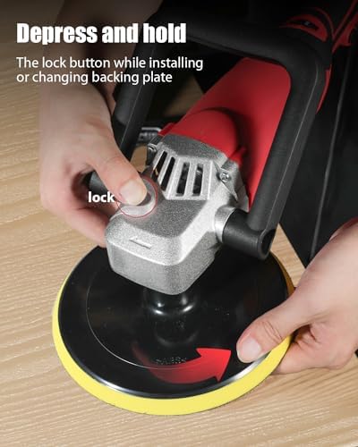 AVID POWER Car Buffer Polisher  6 Variable Speed 1000 3500 RPM  Rotary Buffer Waxer Kit with 6 inch and 7 Inch Backing Plate  1200W Car Polisher for Car Detailing  Polishing  Waxing