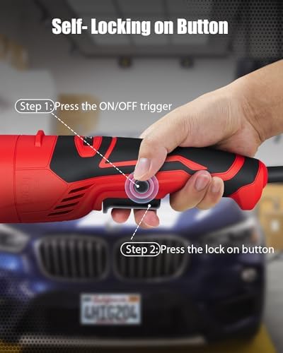 AVID POWER Car Buffer Polisher  6 Variable Speed 1000 3500 RPM  Rotary Buffer Waxer Kit with 6 inch and 7 Inch Backing Plate  1200W Car Polisher for Car Detailing  Polishing  Waxing