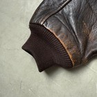 AVIREX Type A 2 Leather Flight Jacket Pin Up Graphic Lining Brown Mens M Bomber