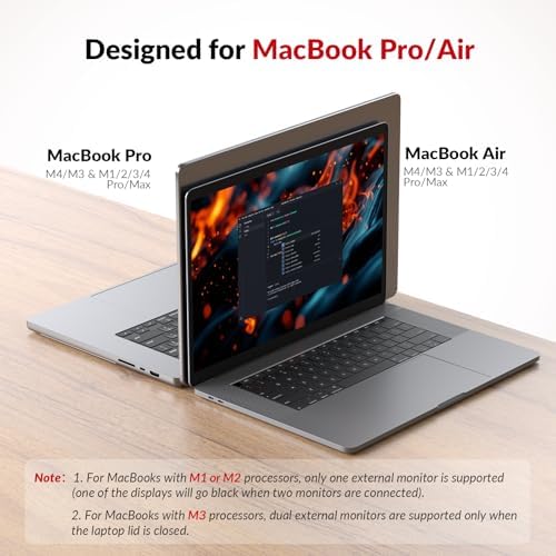 AV Access KVM Switch Docking Station for MacBook  USB C KVM Switch 2 Monitors 2 Computers  4K Dual HDMI Displays  1 Laptop&1 Desktop Switching  Plug&Play  Ethernet  100W Power Delivery  EDID Emulation