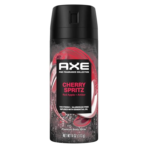 AXE Fine Fragrance Deodorant Body Spray for Men 3 Pack Cherry Spritz Aluminum Free 4 0 oz