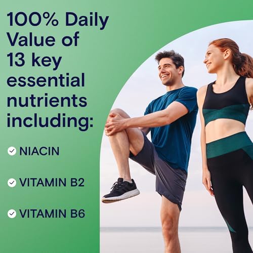 A Day Energy Daily Essentials Multivitamin  Energy Supplement to Support Mental Alertness and Immune Health with Vitamins A C  D  E  Zinc and Caffeine  120 Count  Pack of 2 