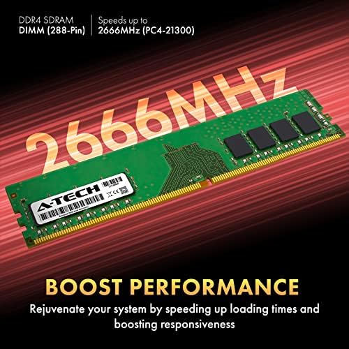 A Tech 64GB  4x16GB  DDR4 2666 MHz UDIMM PC4 21300  PC4 2666V  CL19 DIMM Non ECC Desktop RAM Memory Modules
