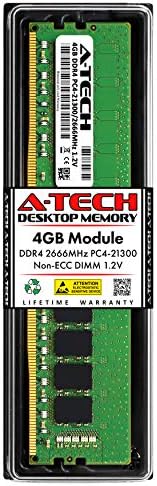 A Tech 64GB  4x16GB  DDR4 2666 MHz UDIMM PC4 21300  PC4 2666V  CL19 DIMM Non ECC Desktop RAM Memory Modules