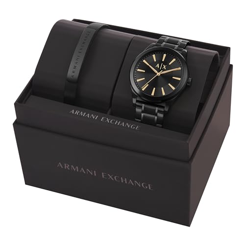 A X Armani Exchange Mens Watch with Three Hand Analog Display and Stainless Steel or Leather Band  Watch for Men
