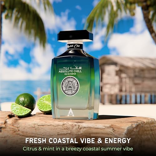 Absolute Chill 100ml EDP   Citrus Mint Perfume for Men & Women   Green Lemon  Mint  Orange  Blackcurrant   Summer Fresh Long Lasting Fragrance
