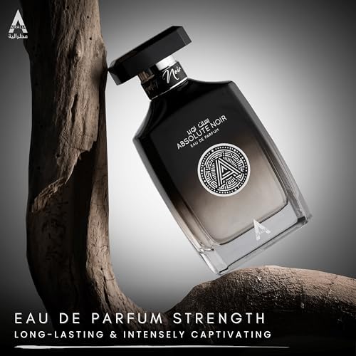 Absolute Noir Eau De Parfum for Men 100Ml 3 4Oz   Luxurious and Long Lasting Fragrances with Top Notes of Bergamot  Lemon  Grapefruit  Pink Pepper