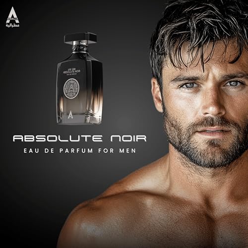 Absolute Noir Eau De Parfum for Men 100Ml 3 4Oz   Luxurious and Long Lasting Fragrances with Top Notes of Bergamot  Lemon  Grapefruit  Pink Pepper