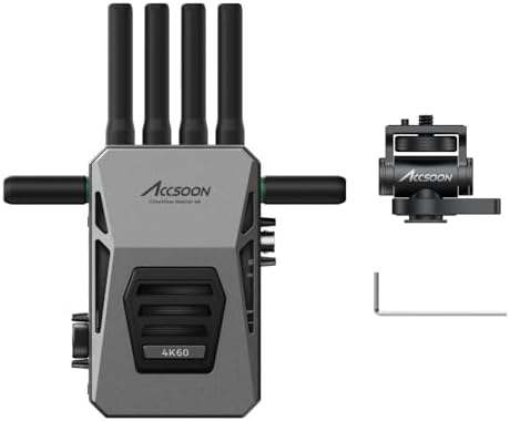 Accsoon CineView Master 4K SDI HDMI Wireless Video Transmitter&Receiver  2 4Ghz 5Ghz 6GHz Tri Band 8202ft Range 25 ms Latency  4K60/1080p60 1 Wired iOS 4 App Monitoring  Real time Live Stream 1TX 1RX