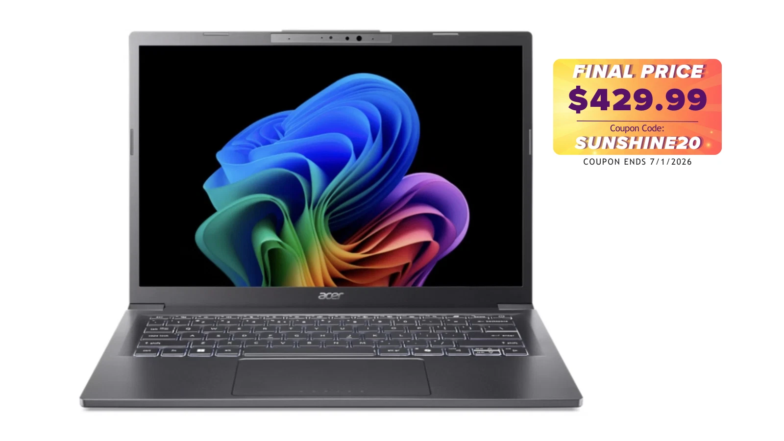 Acer Aspire 14 AI 14" Laptop Core Ultra 7 256V ARC 140V 16GB RAM 1TB Refurb