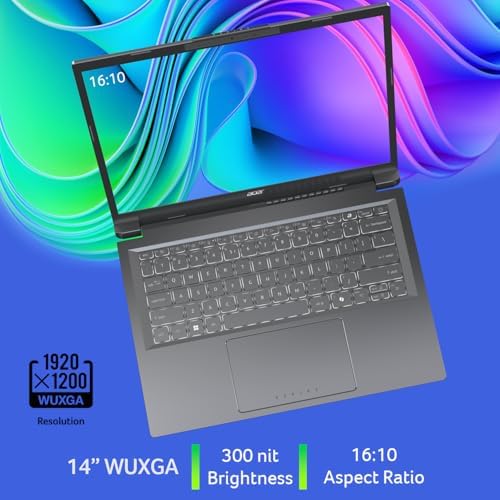 Acer Aspire 14 AI Copilot  PC   14 WUXGA Display   Intel Core Ultra 5 Processor 226V   NPU  Up to 40 Tops   GPU  Up to 53 Tops   Intel ARC 130V   16GB LPDDR5X   512GB SSD   Wi Fi 6E   A14 52M 51S1