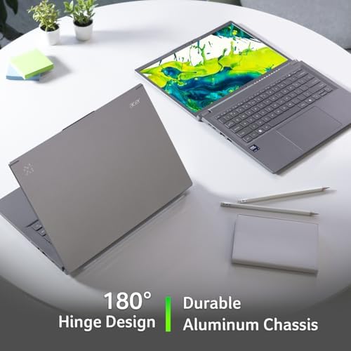 Acer Aspire 14 AI Copilot  PC   14 WUXGA Display   Intel Core Ultra 5 Processor 226V   NPU  Up to 40 Tops   GPU  Up to 53 Tops   Intel ARC 130V   16GB LPDDR5X   512GB SSD   Wi Fi 6E   A14 52M 51S1