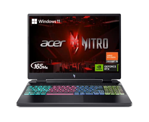 Acer Nitro 16 Gaming Laptop   AMD Ryzen 9 7940HS Octa Core CPU   NVIDIA GeForce RTX 4070 Laptop GPU   16 WQXGA 165Hz IPS Display   16GB DDR5   1TB Gen 4 SSD   Wi Fi 6E   RGB Backlit KB   AN16 41 R5KC