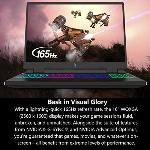 Acer Nitro 16 Gaming Laptop   AMD Ryzen 9 7940HS Octa Core CPU   NVIDIA GeForce RTX 4070 Laptop GPU   16 WQXGA 165Hz IPS Display   16GB DDR5   1TB Gen 4 SSD   Wi Fi 6E   RGB Backlit KB   AN16 41 R5KC