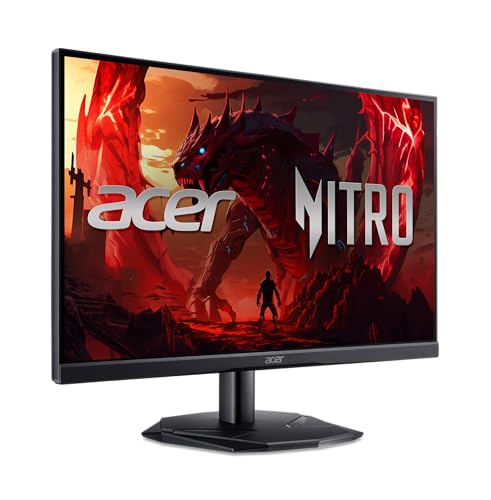 Acer Nitro 24 5  Gaming Monitor   Full HD 1920 x 1080   IPS   ZeroFrame   AMD FreeSync Premium   200Hz Refresh Rate   Up to 0 5ms   sRGB 99    1 x Display Port 1 2 and 2 x HDMI 2 0   KG251Q X3biip