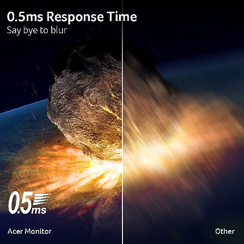 Acer Nitro 24 5  Gaming Monitor   Full HD 1920 x 1080   IPS   ZeroFrame   AMD FreeSync Premium   200Hz Refresh Rate   Up to 0 5ms   sRGB 99    1 x Display Port 1 2 and 2 x HDMI 2 0   KG251Q X3biip