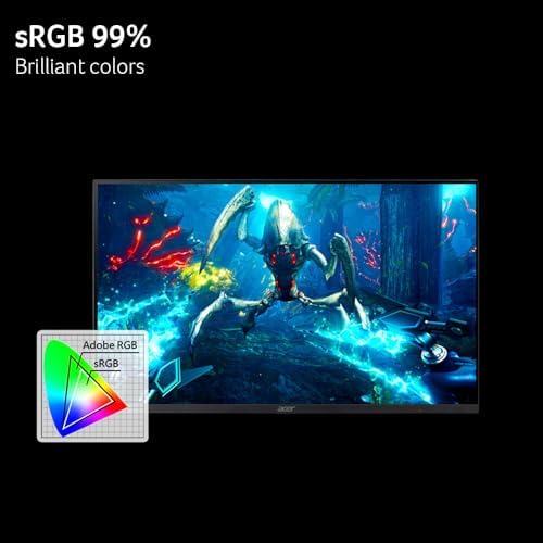 Acer Nitro 27 Inch Gaming Monitor Full HD 1920x1080 IPS ZeroFrame AMD FreeSync 144Hz 1ms VRB sRGB 99  DisplayPort HDMI  Renewed 