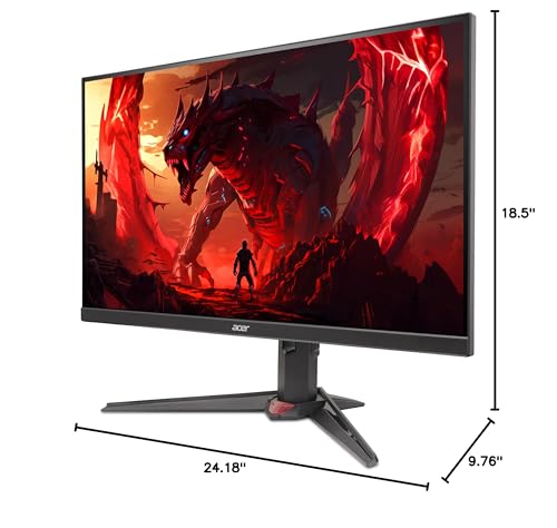 Acer Nitro 27" WQHD 2560x1440 IPS PC Gaming AMD FreeSync Premium | 300Hz | Hasta 0.5ms | 99% sRGB | DisplayHDR 400 | ErgoStand | Montaje VESA | 1 x DP 1.4 y 2 x HDMI 2.1 | XV272FU 3bmiipr X