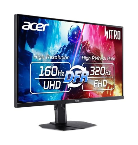 Acer Nitro 27" WQHD 2560x1440 IPS PC Gaming AMD FreeSync Premium | 300Hz | Hasta 0.5ms | 99% sRGB | DisplayHDR 400 | ErgoStand | Montaje VESA | 1 x DP 1.4 y 2 x HDMI 2.1 | XV272FU 3bmiipr X
