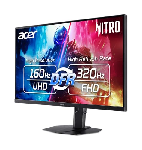Acer Nitro 27" WQHD 2560x1440 IPS PC Gaming AMD FreeSync Premium | 300Hz | Hasta 0.5ms | 99% sRGB | DisplayHDR 400 | ErgoStand | Montaje VESA | 1 x DP 1.4 y 2 x HDMI 2.1 | XV272FU 3bmiipr X