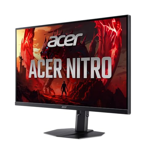Acer Nitro 27" WQHD 2560x1440 IPS PC Gaming AMD FreeSync Premium | 300Hz | Hasta 0.5ms | 99% sRGB | DisplayHDR 400 | ErgoStand | Montaje VESA | 1 x DP 1.4 y 2 x HDMI 2.1 | XV272FU 3bmiipr X