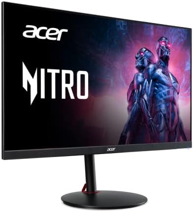 Acer Nitro 27 WQHD 2560 x 1440 PC Gaming IPS Monitor   AMD FreeSync Premium Up to 180Hz Refresh 0 5ms DCI P3 95  1 Display Port 1 2 & 2 HDMI 2 0 XV271U M3bmiiprx Black