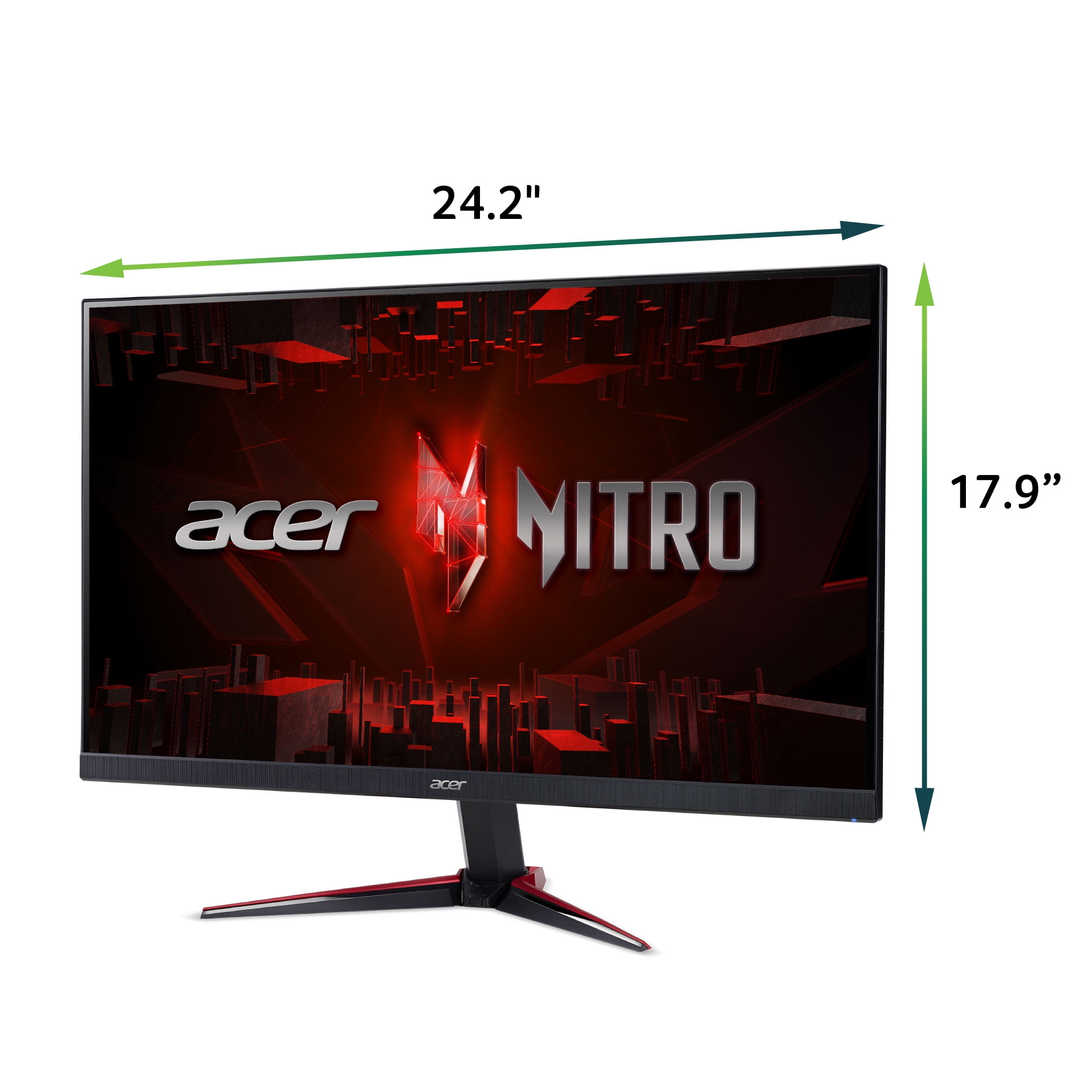 Acer Nitro 27" WQHD  2560 x 1440  IPS Gaming Monitor  AMD FreeSync Premium Technology  Up to 240Hz  Up to 0 5ms  Black  VG272U W2biip