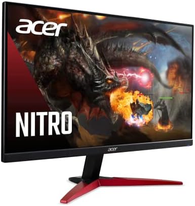 Acer Nitro KG241Y Sbiip 23 8  Full HD  1920 x 1080  VA Gaming Monitor   AMD FreeSync Premium Technology   165Hz Refresh Rate   1ms  VRB    ZeroFrame Design   1 x Display Port 1 2 & 2 x HDMI 2 0 Black