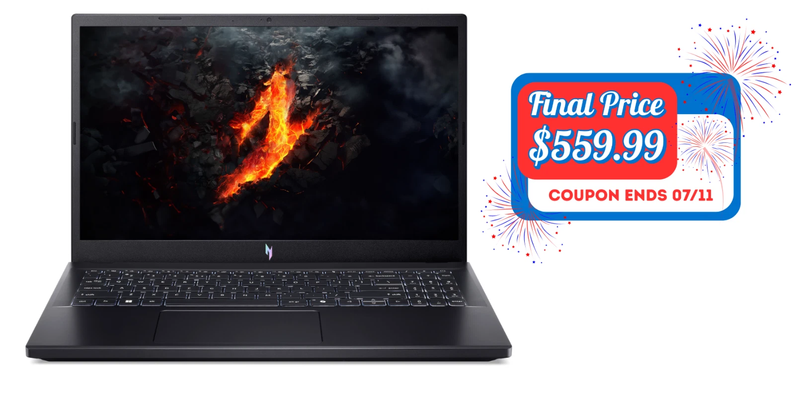 Acer Nitro V 15 6in Laptop NVIDIA GeForce RTX 16GB 512GB Certified Refurbished