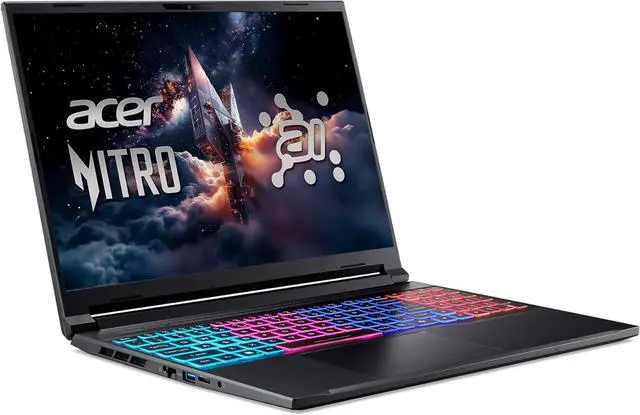 Acer Nitro V 16S 16 WUXGA IPS 180Hz Gaming Laptop Intel Core 7 processor 240H NVIDIA GeForce RTX 5060 RGB Backlit Black  64GB RAM DDR5   2TB SSD   Windows 11 Home   Bundle with USB 3 0 Hub
